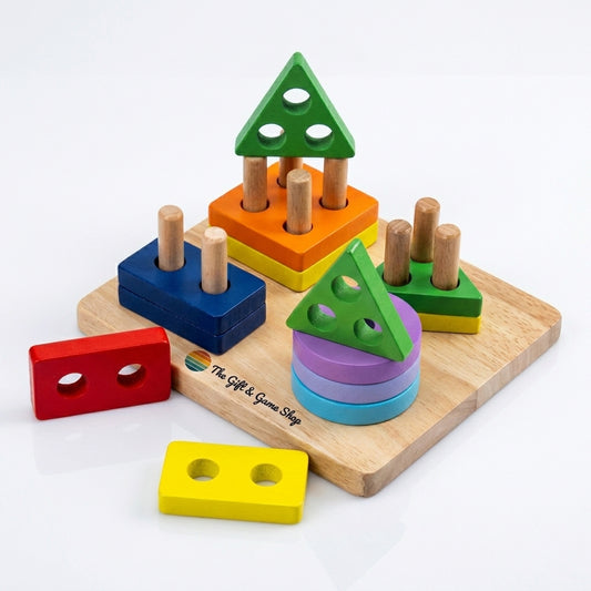 Wooden Shape Stacking Puzzle